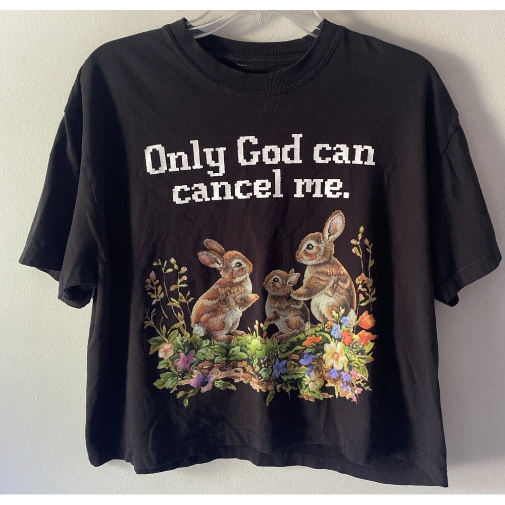 LALA ORIGINAL It's Not That Serious Bunny T-Shirt Short Sleeve Sz S/M Only God
